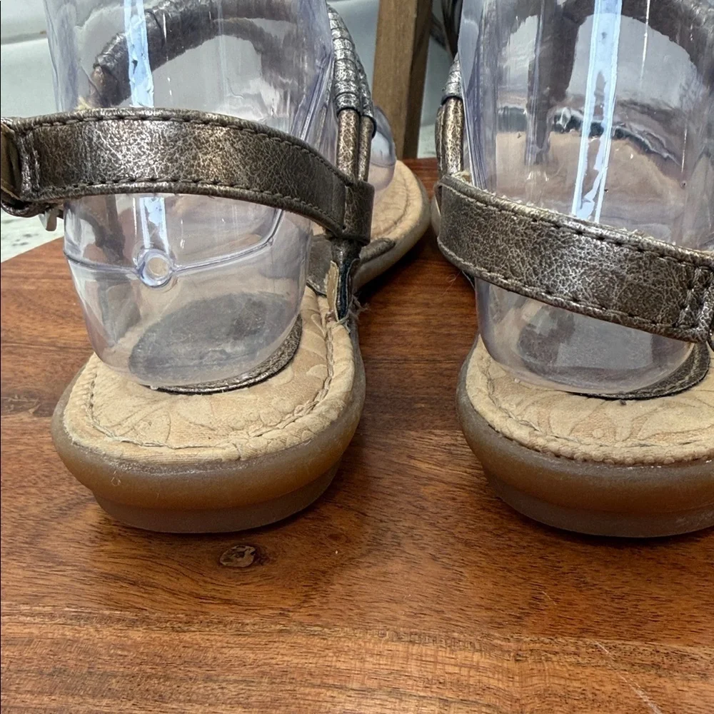Boc (Born) Woven Metallic Brown Women's Thong Sandals